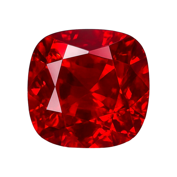 Vivid Red Cushion-Cut Ruby