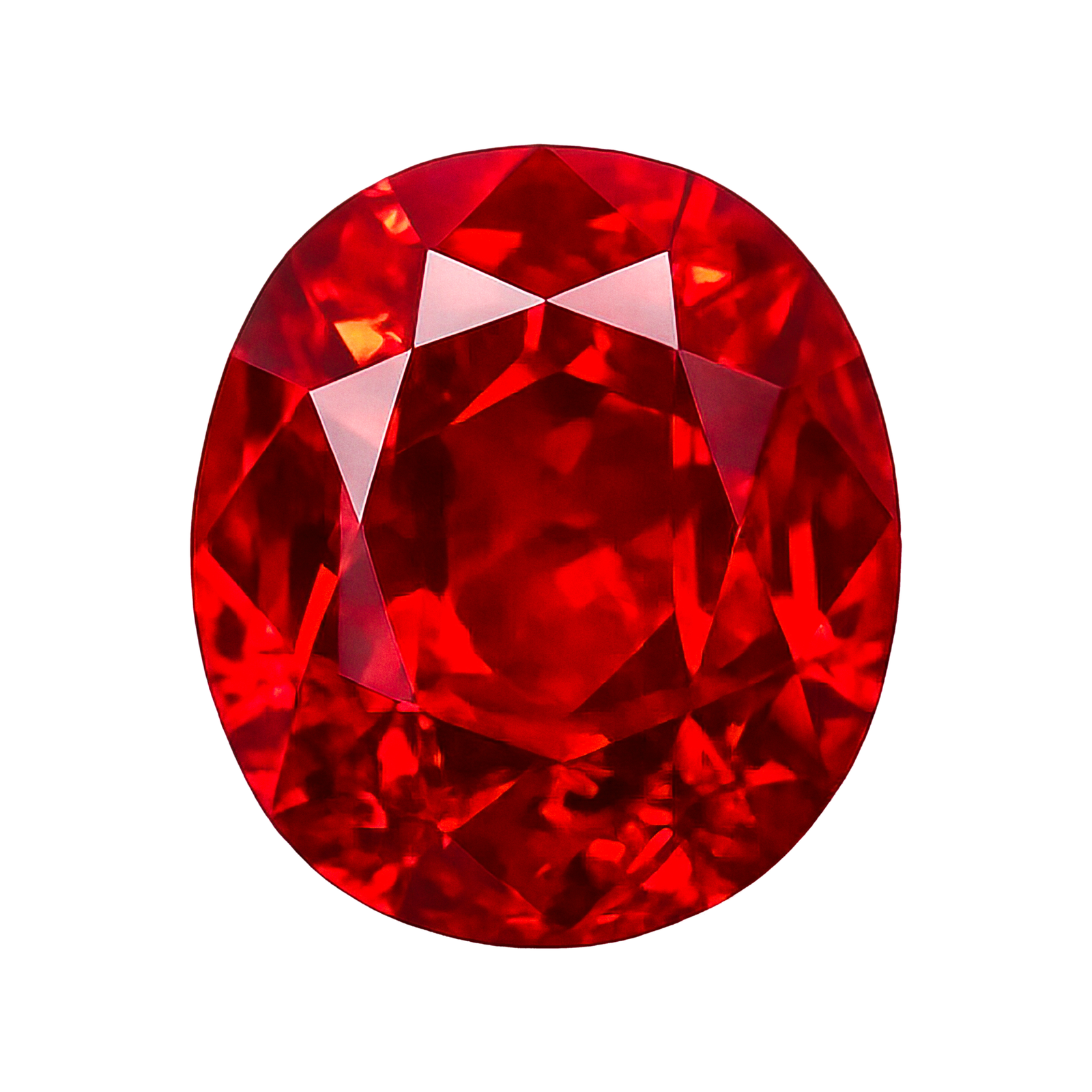 Vivid Red Oval-Cut Ruby