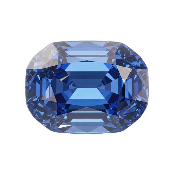Royal Blue Cushion-Cut Sapphire