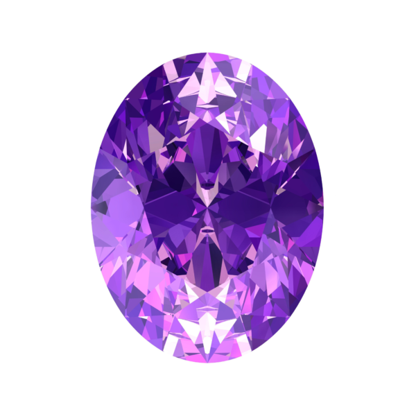 Vivid Purple Oval-Cut Amethyst