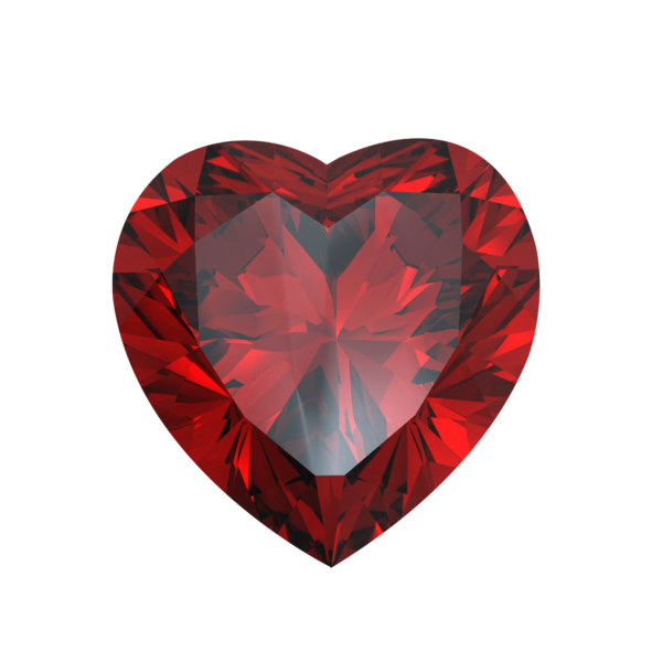 Deep Red Heart-Cut Ruby